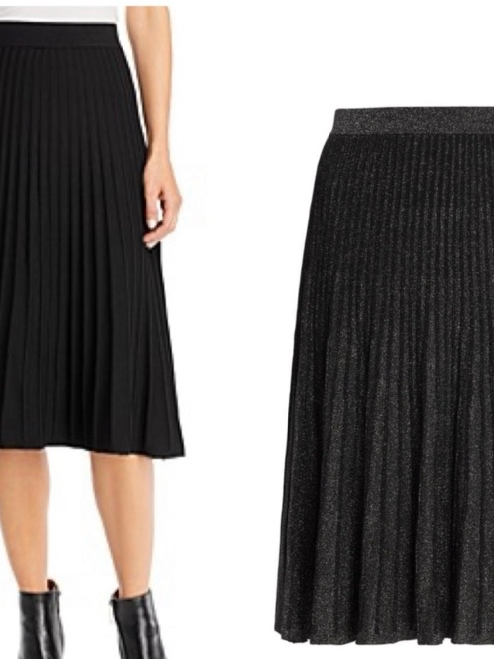 Tahari Black Ribbed Knit Maxi Skirt